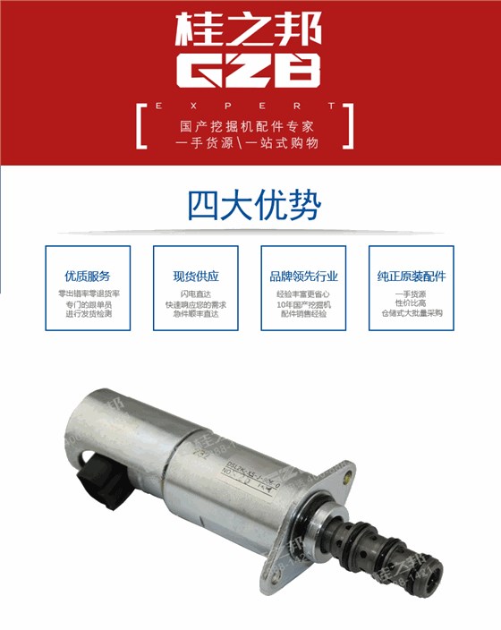 中聯(lián)挖掘機鎖定電磁閥