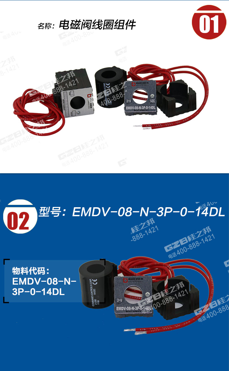 挖掘機電磁閥線圈EMDV-08-N-3P-0-14DL